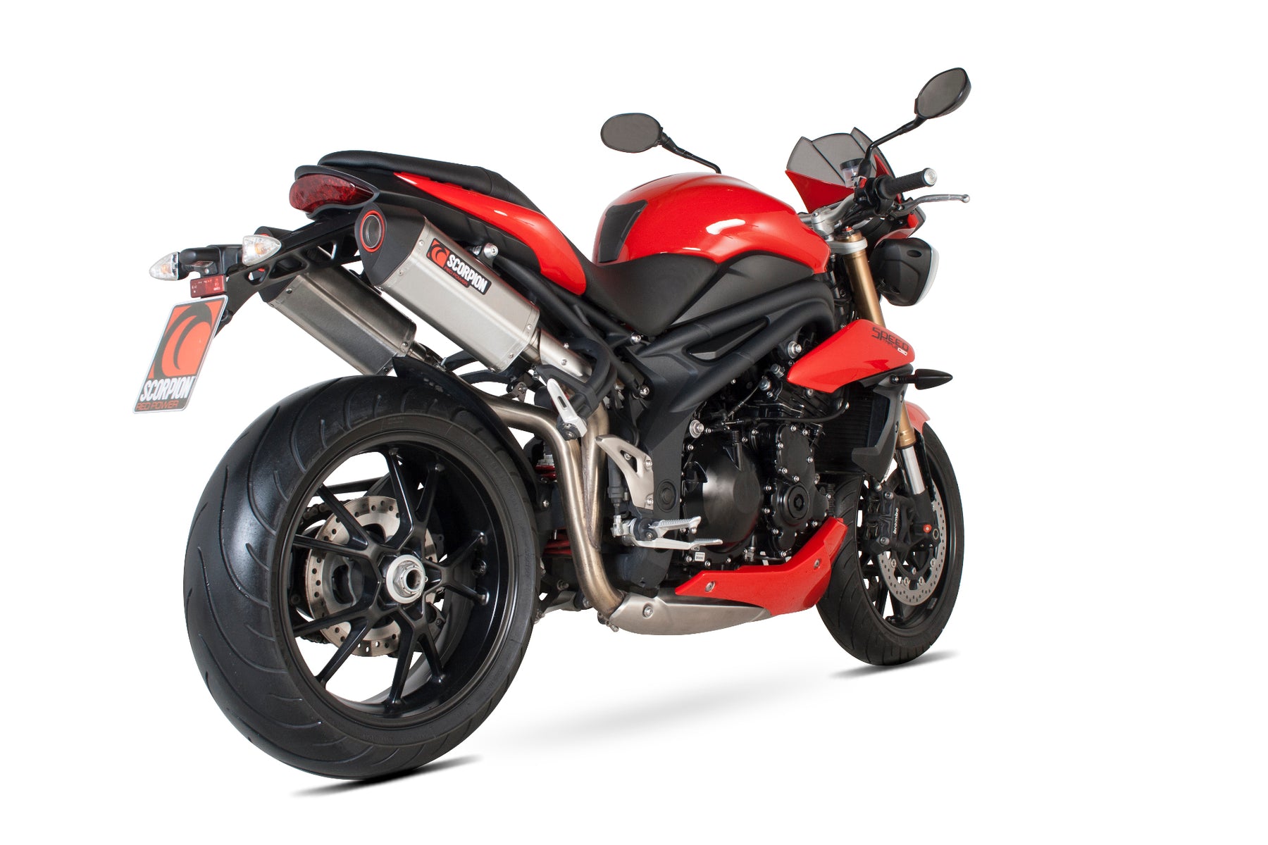 Triumph Speed Triple 1050 (2011–2015) Scorpion Exhaust Serket Parallel Slip-on Pair - Brushed Stainless