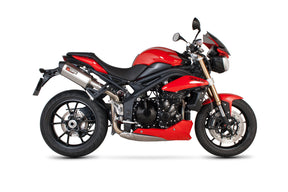 Triumph Speed Triple 1050 (2011–2015) Scorpion Exhaust Serket Parallel Slip-on Pair - Brushed Stainless