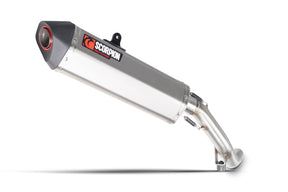 Triumph Tiger 1200 Explorer (2012–2015) Scorpion Exhaust Serket Parallel Slip-on - Brushed Stainless