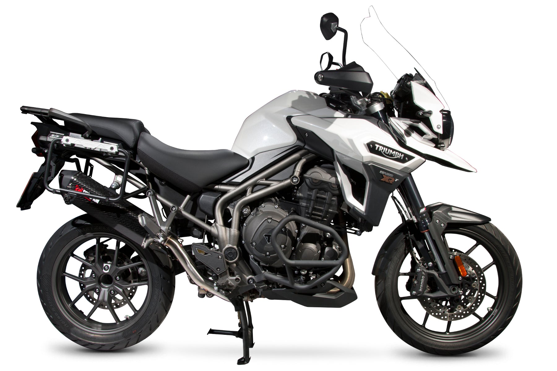 Triumph Tiger 1200 Explorer (2016–2021) Scorpion Exhaust Serket Parallel Slip-on - Carbon Fibre