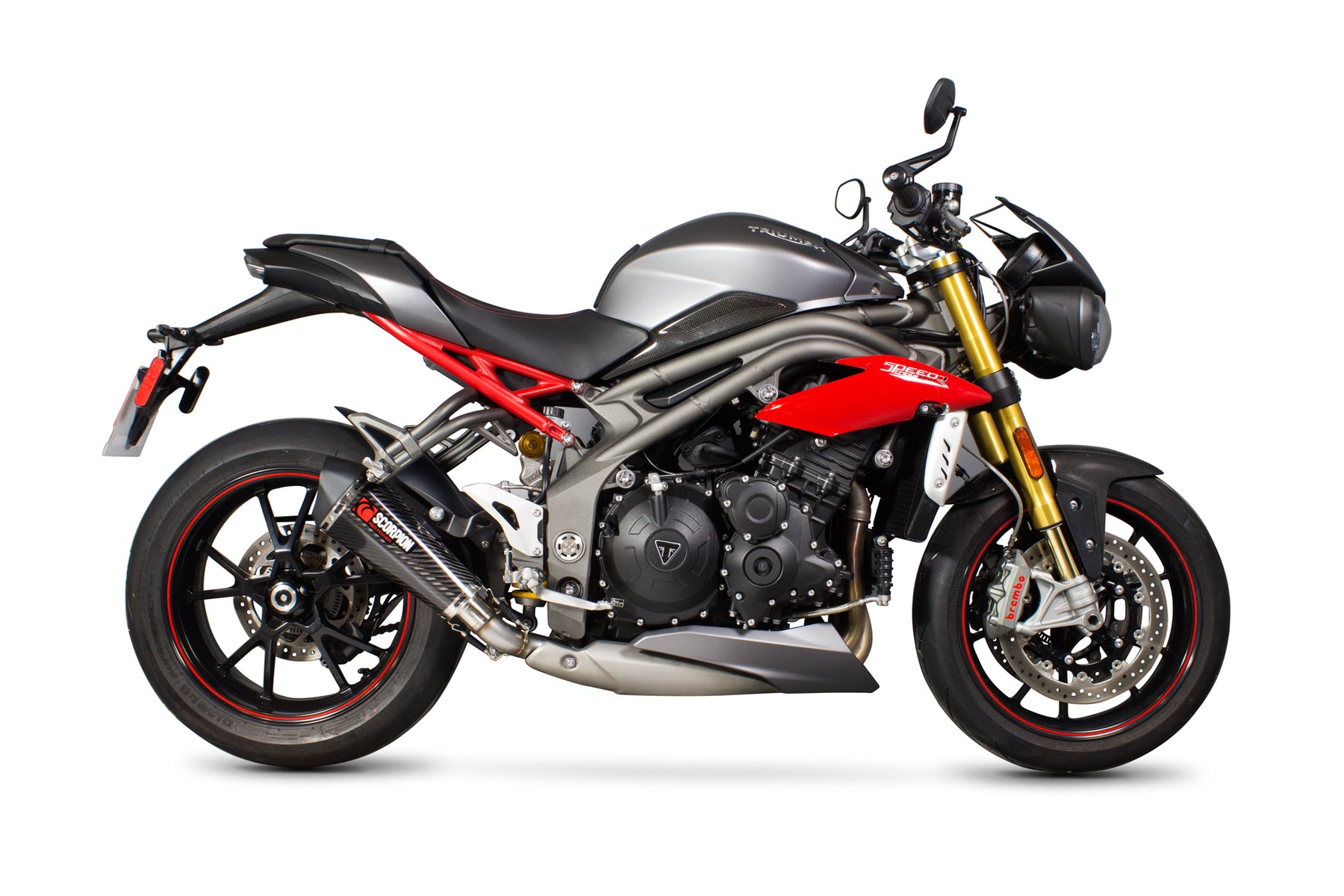 Triumph Speed Triple 1050 (2016–2017) Scorpion Exhaust Serket Taper Slip-on - Carbon Fibre