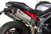 Triumph Speed Triple 1050 (2016–2017) Scorpion Exhaust Serket Parallel Slip-on Pair - Brushed Stainless