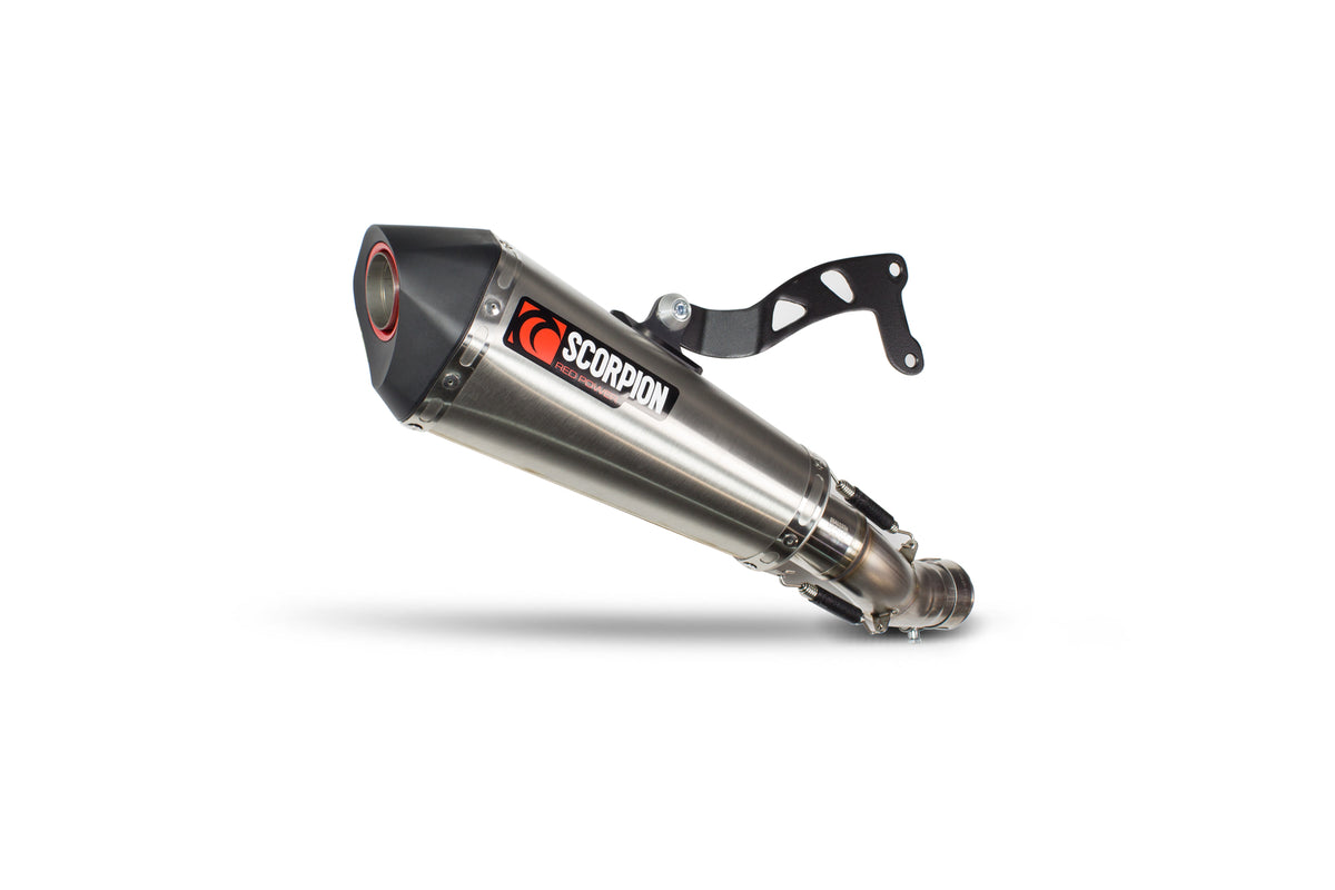 Triumph Speed Triple 1050 (2016–2017) Scorpion Exhaust Serket Taper Slip-on - Brushed Stainless