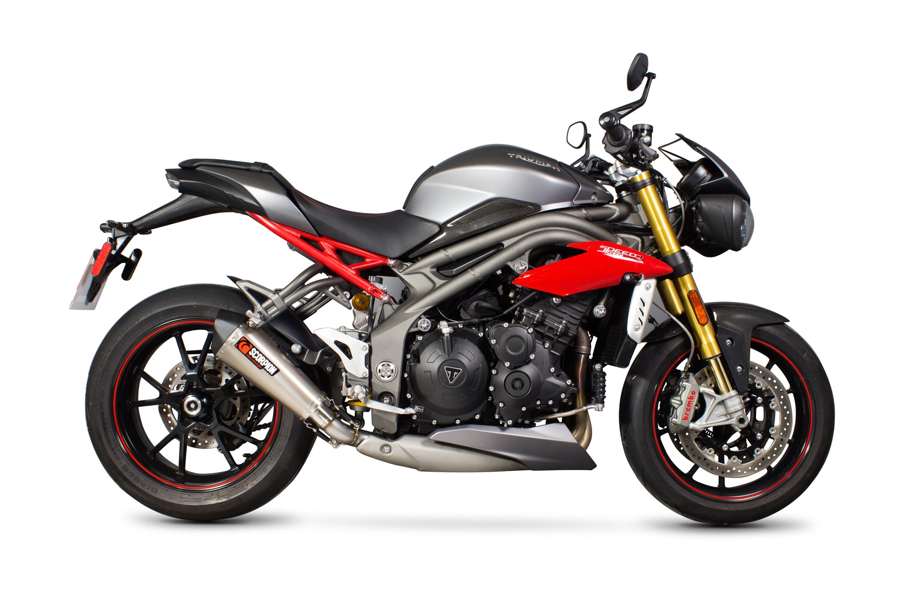Triumph Speed Triple 1050 (2016–2017) Scorpion Exhaust Serket Taper Slip-on - Titanium