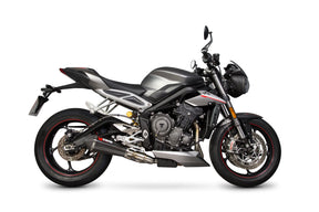 Triumph Street Triple 765 S/R/RS (2017–2019) Scorpion Exhaust Serket Taper Slip-on - Carbon Fibre