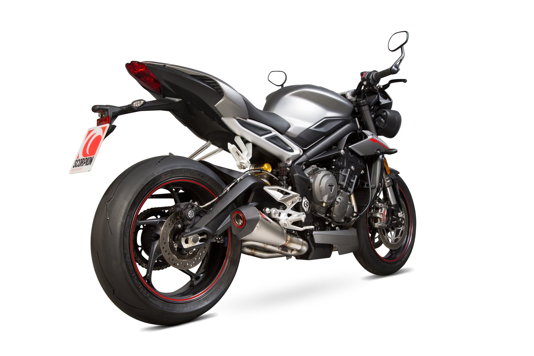 Triumph Street Triple 765 S/R/RS (2017–2019) Scorpion Exhaust Serket Taper Slip-on - Titanium