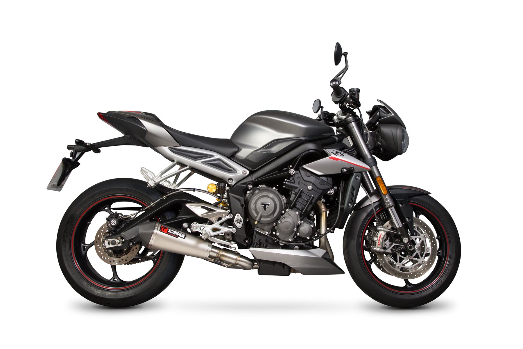 Triumph Street Triple 765 S/R/RS (2017–2019) Scorpion Exhaust Serket Taper Slip-on - Titanium