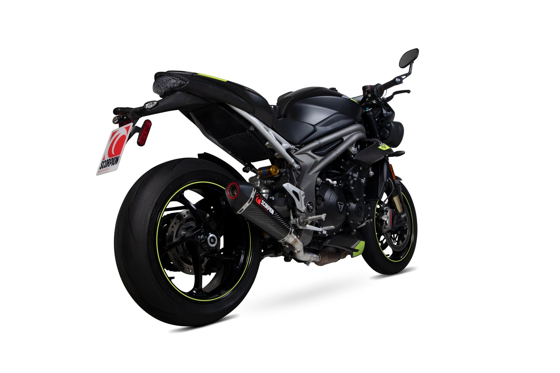 Triumph Speed Triple 1050 S/RS (2018–2020) Scorpion Exhaust Serket Taper Slip-on - Carbon Fibre