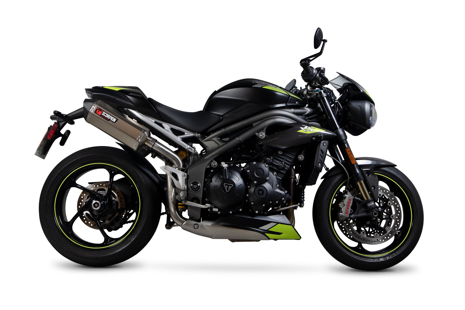 Triumph Speed Triple 1050 S/RS (2018–2020) Scorpion Exhaust Serket Parallel Slip-on Pair - Titanium