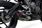 Triumph Street Triple 765 R/RS (2020–2022) Scorpion Exhaust Serket Taper Slip-on - Carbon Fibre