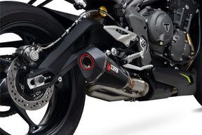 Triumph Street Triple 765 R/RS (2020–2022) Scorpion Exhaust Serket Taper Slip-on - Carbon Fibre