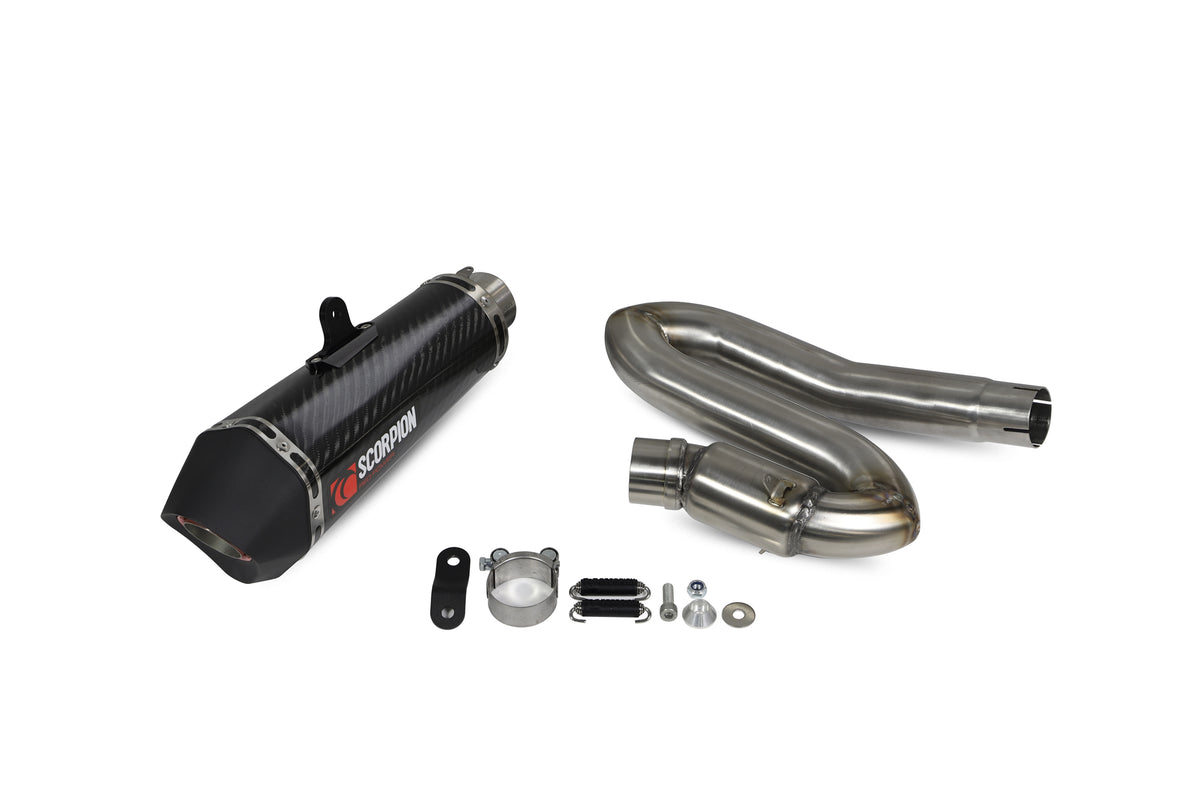 Triumph Street Triple 765 R/RS (2020–2022) Scorpion Exhaust Serket Taper Slip-on - Carbon Fibre