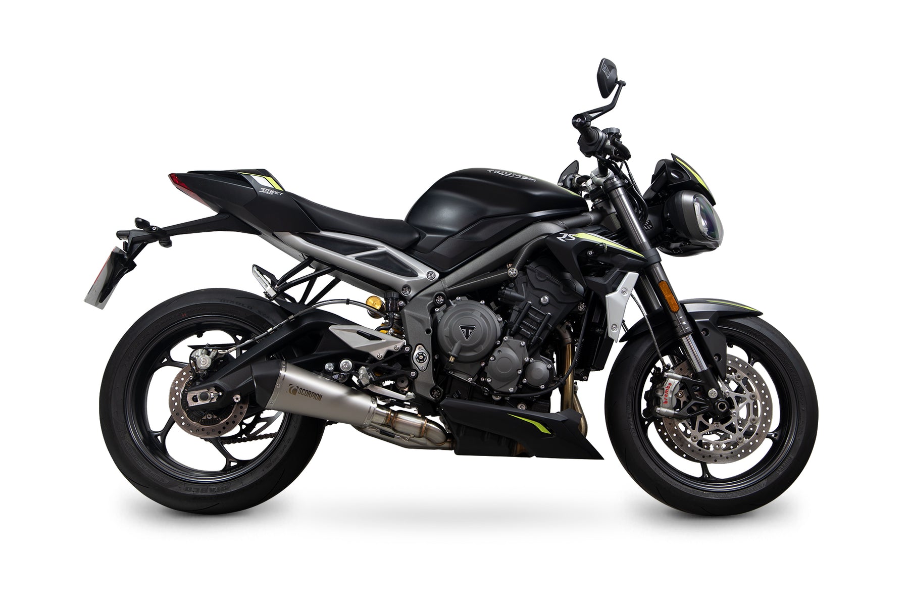 Triumph Street Triple 765 R/RS (2020–2022) Scorpion Exhaust Serket Taper Slip-on - Titanium