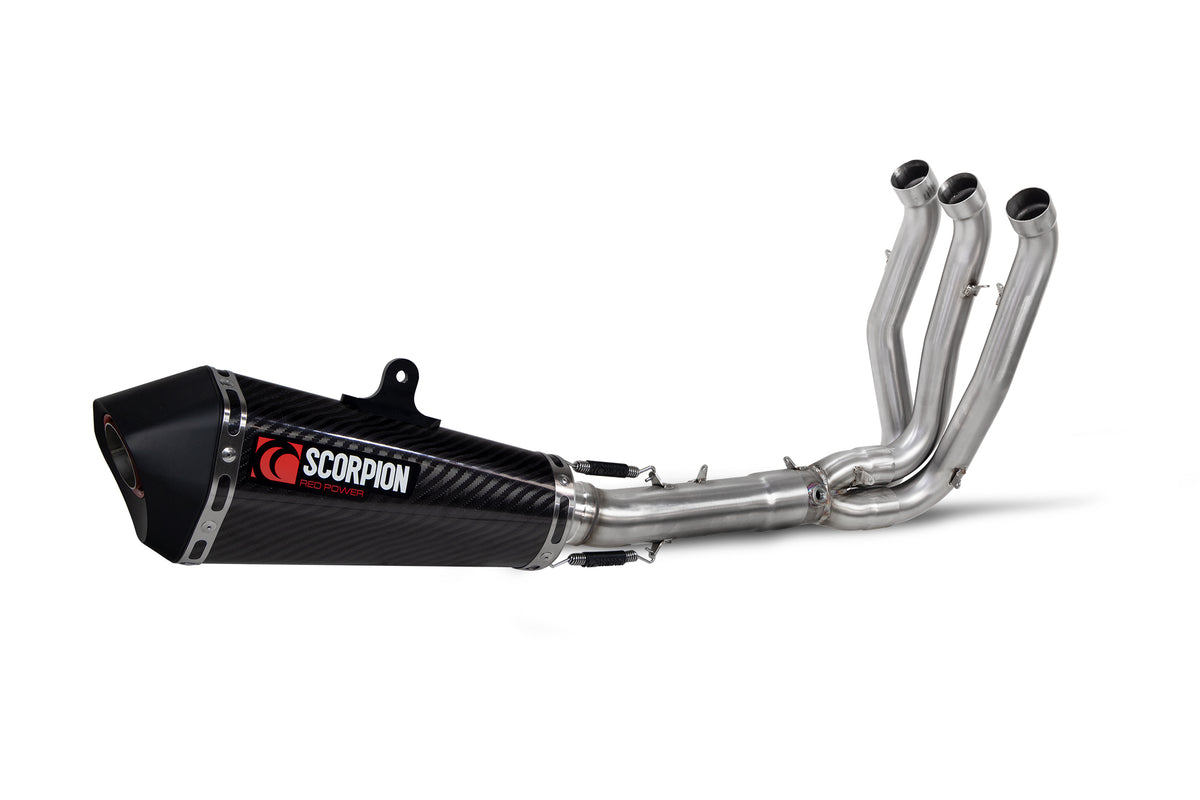 Triumph Trident 660 (2021–2024) Scorpion Exhaust Serket Taper Full System - Carbon Fibre