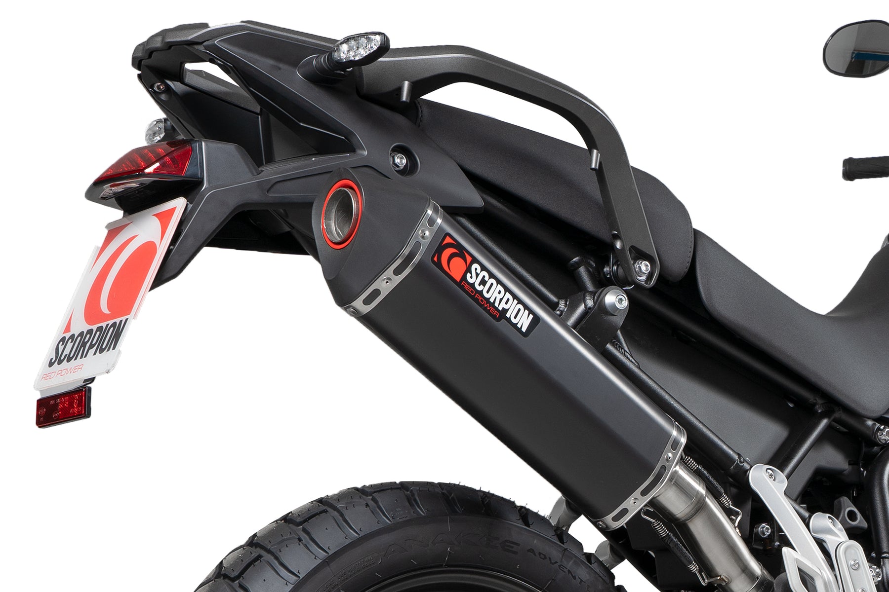 Triumph Tiger 850 (2021–2024) Scorpion Exhaust Serket Parallel Slip-on - Black Ceramic