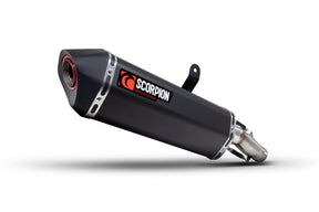 Triumph Tiger 850 (2021–2024) Scorpion Exhaust Serket Parallel Slip-on - Black Ceramic
