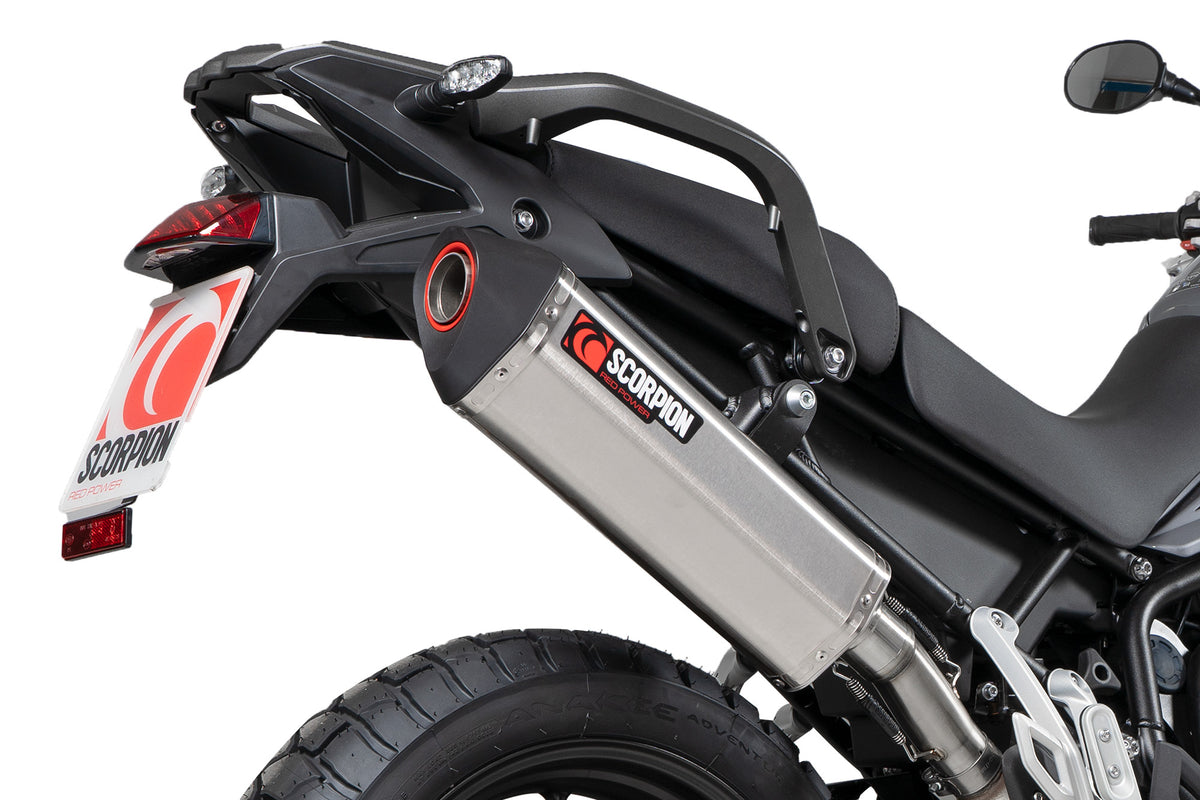 Triumph Tiger 850 (2021–2024) Scorpion Exhaust Serket Parallel Slip-on - Stainless Steel