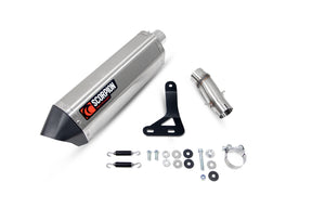 Triumph Tiger 850 (2021–2024) Scorpion Exhaust Serket Parallel Slip-on - Stainless Steel