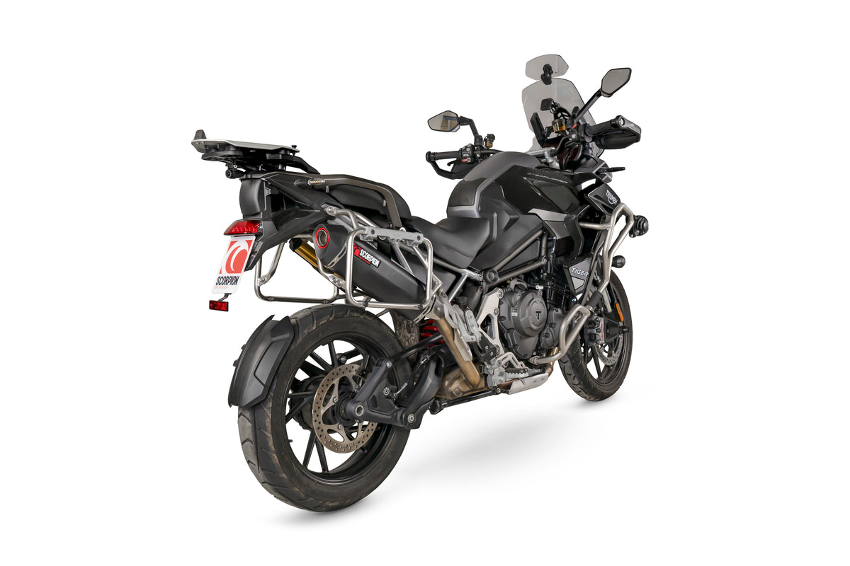Triumph Tiger 1200 (All Variants) (2022–2025) Scorpion Exhaust Serket Parallel Slip-on - Black Ceramic
