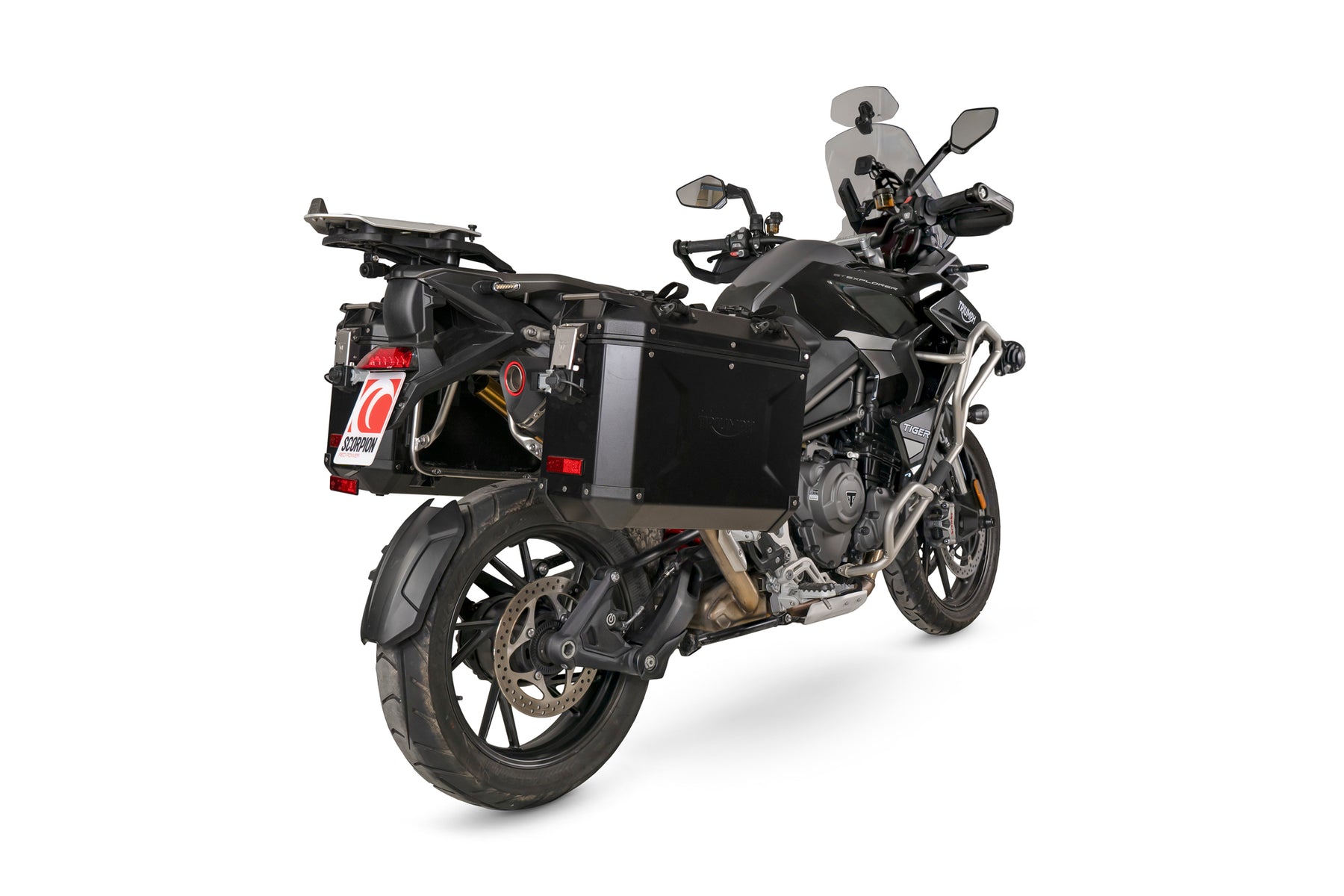 Triumph Tiger 1200 (All Variants) (2022–2025) Scorpion Exhaust Serket Parallel Slip-on - Black Ceramic