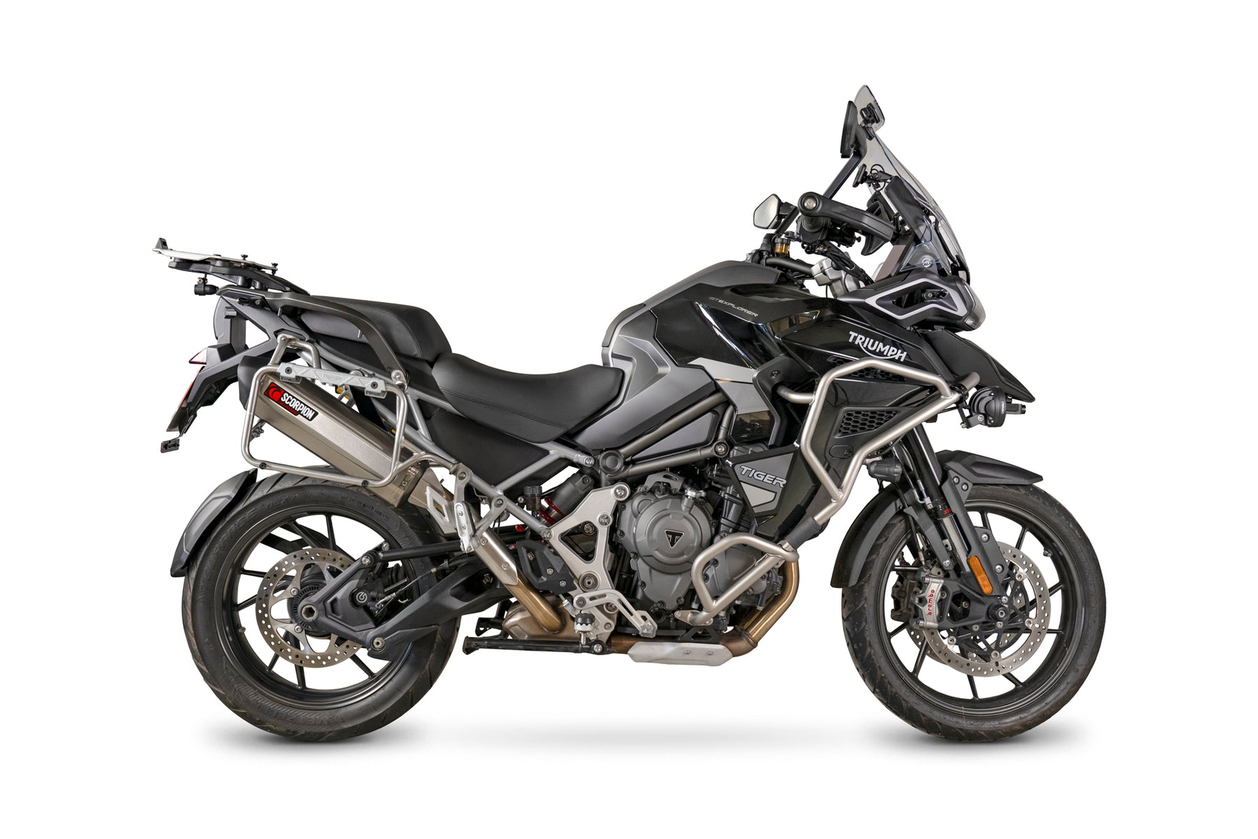 Triumph Tiger 1200 (All Variants) (2022–2025) Scorpion Exhaust Serket Parallel Slip-on - Stainless Steel