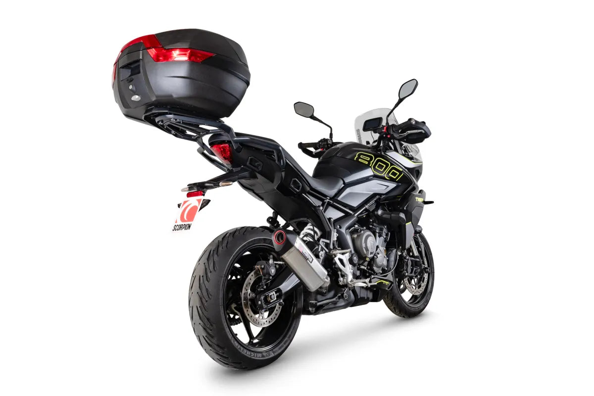 Triumph Tiger Sport 800 (2025-2026) SCORPION Exhaust Serket Parallel Slip-on – Brushed Stainless Steel