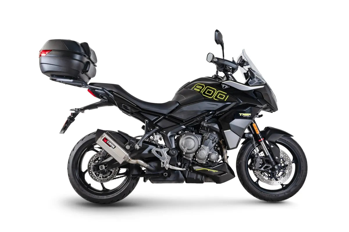 Triumph Tiger Sport 800 (2025-2026) SCORPION Exhaust Serket Parallel Slip-on – Brushed Stainless Steel