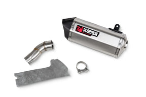 Triumph Tiger Sport 800 With Panniers (2025-2026) SCORPION Exhaust Serket Parallel Slip-on – Brushed Stainless Steel