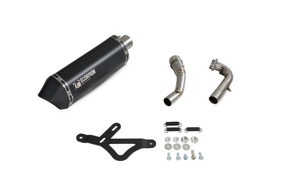 Vespa GTV 300 Super (2010-2017) SCORPION Exhaust Serket Full System – Black Ceramic
