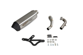 Vespa GTV 300 Super (2010-2017) SCORPION Exhaust Serket Full System – Brushed Stainless Steel
