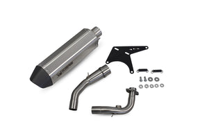 Vespa GTS 125 iGET (EURO 4) (2017–2019) SCORPION Exhaust Serket Full System – Brushed Stainless Steel
