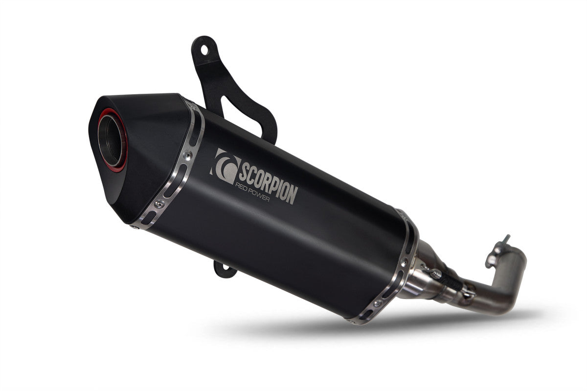 Vespa GTS 300 HPE (Euro 4) (2019-2020) SCORPION Exhaust Serket Slip On – Black Ceramic