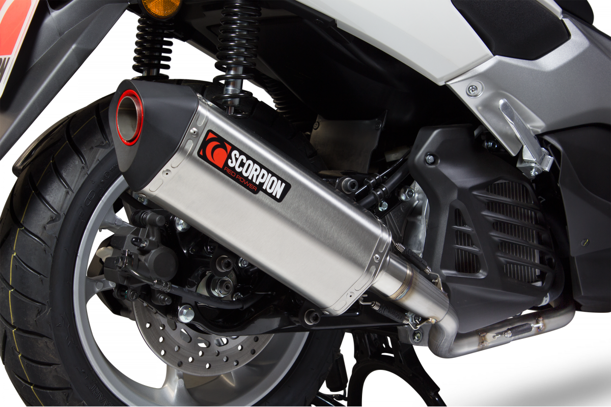 Yamaha NMAX 125 (2015 - 2017) SCORPION Performance Exhaust - Brushed Stainless