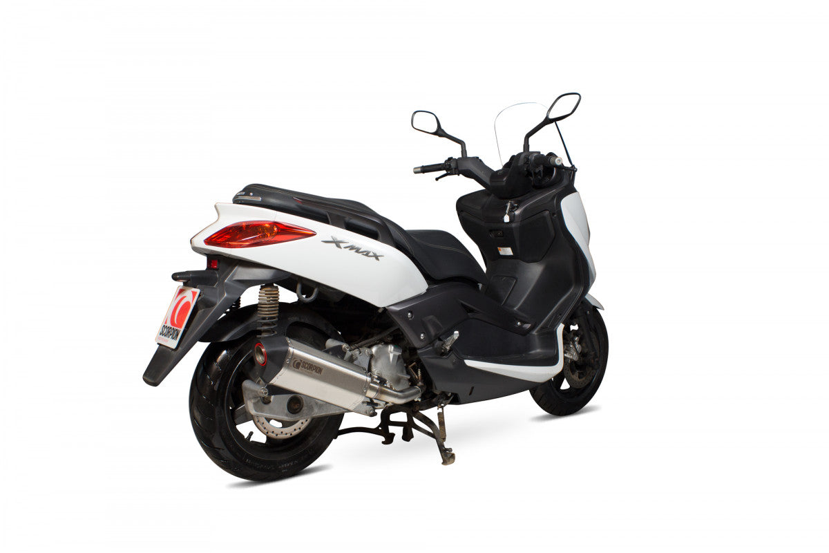 Yamaha XMAX 125 (2008 - 2016) SCORPION Performance Exhaust - Brushed Stainless