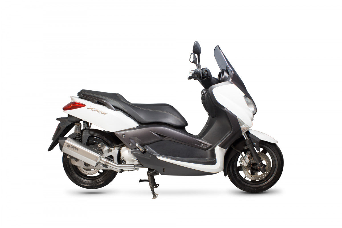 Yamaha XMAX 125 (2008 - 2016) SCORPION Performance Exhaust - Brushed Stainless