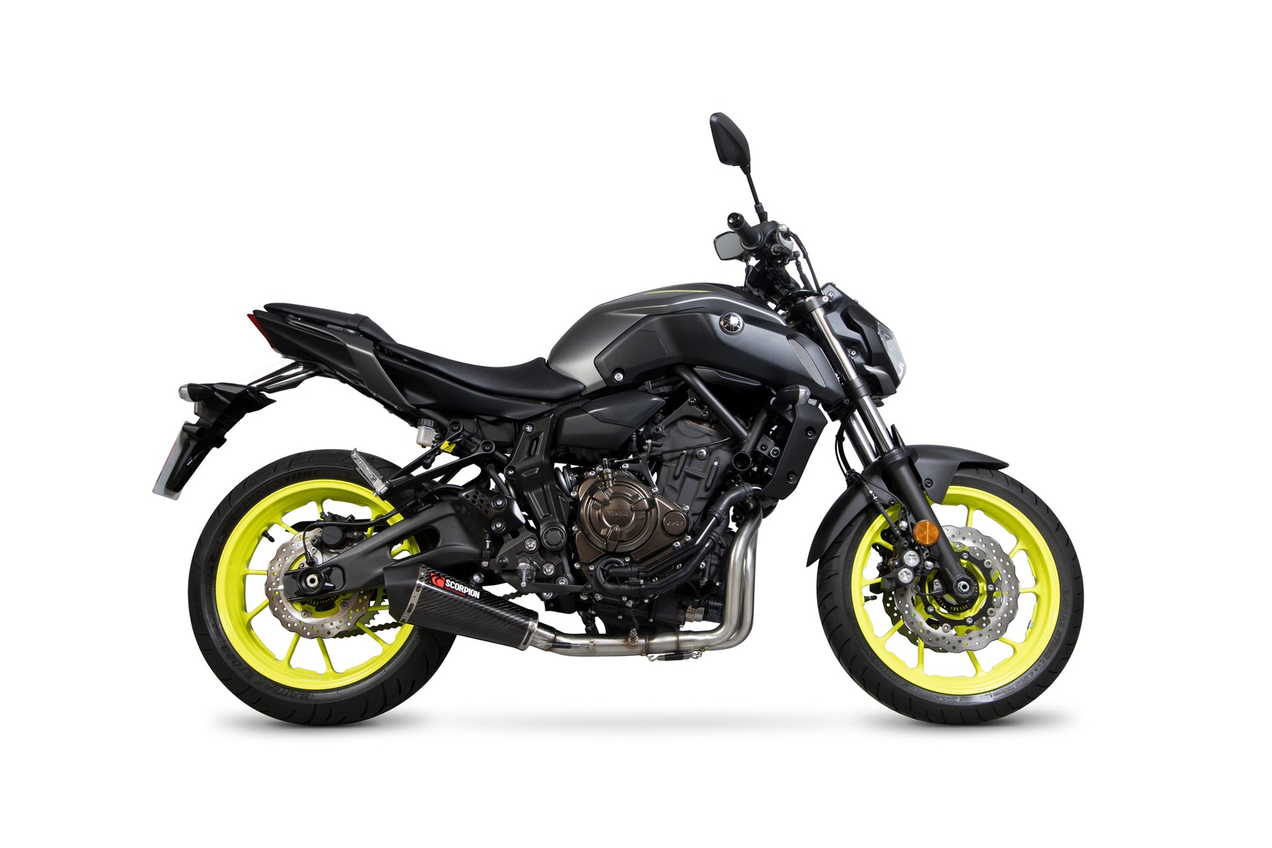 Yamaha MT-07 (2014–2021) Scorpion Exhaust Serket Taper De-cat Race Full System - Carbon Fibre