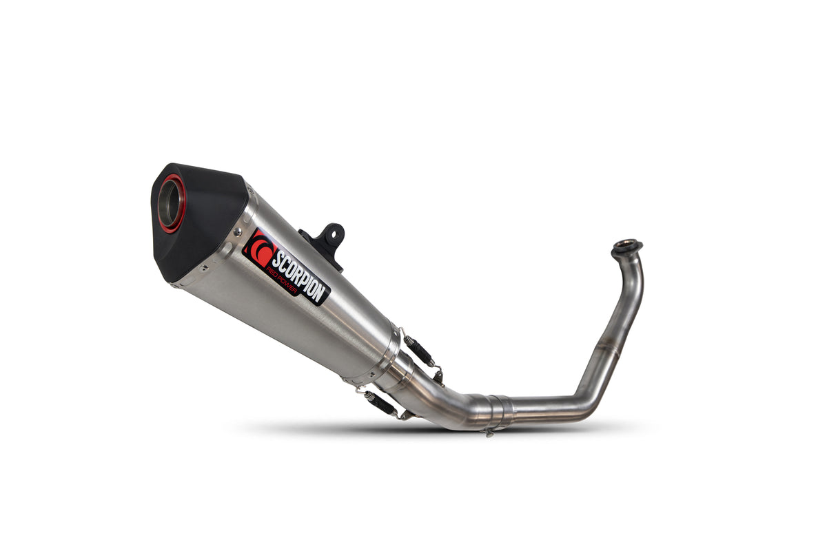Yamaha YZF R125/R15 (2019–2020) Scorpion Exhaust Serket Taper Full System - Brushed Stainless