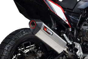 Yamaha Ténéré 700 (2019–2020) Scorpion Exhaust Serket Parallel Slip-on - Brushed Stainless