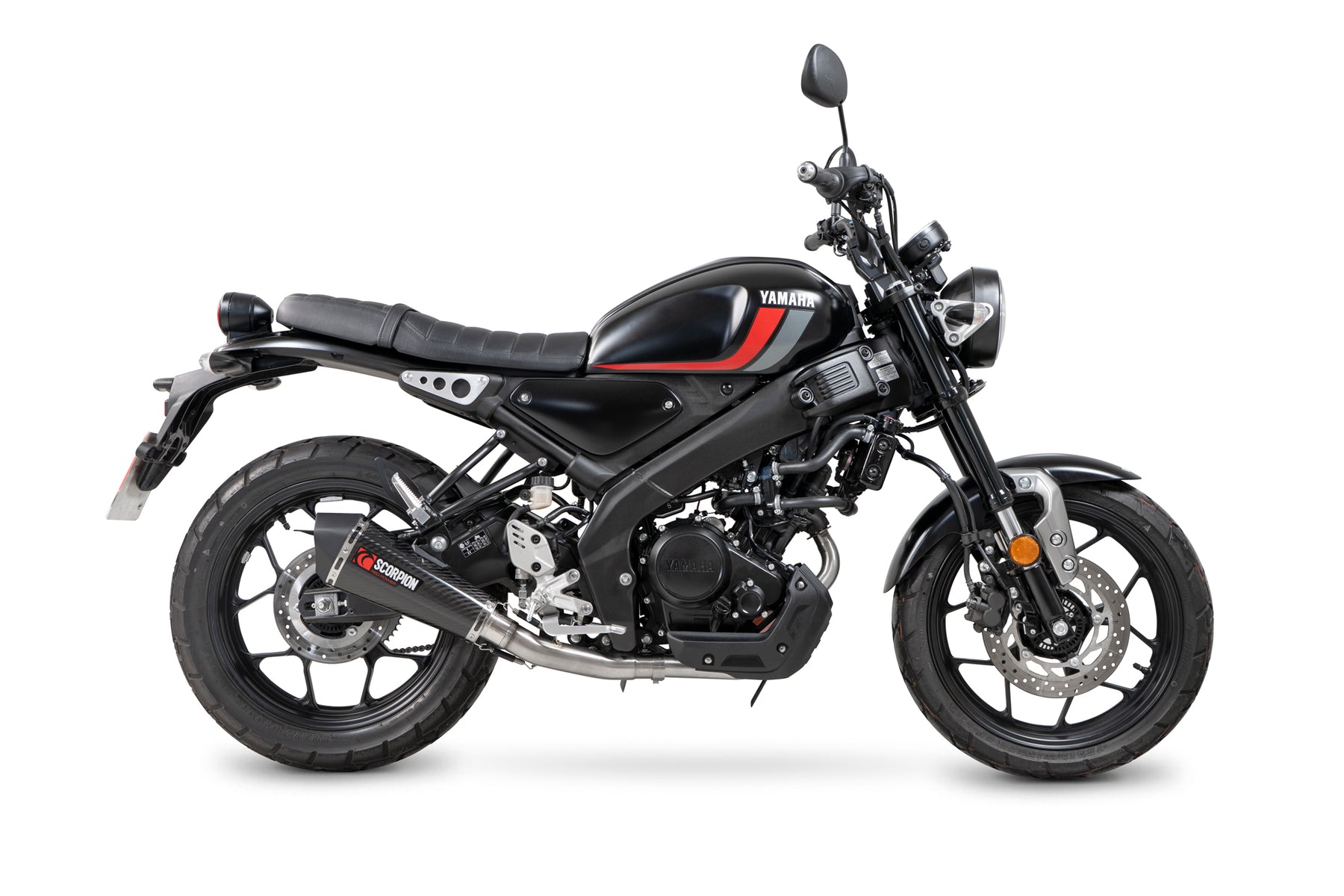 Yamaha XSR 125 (2021–2024) Scorpion Exhaust Serket Taper Full System - Carbon Fibre