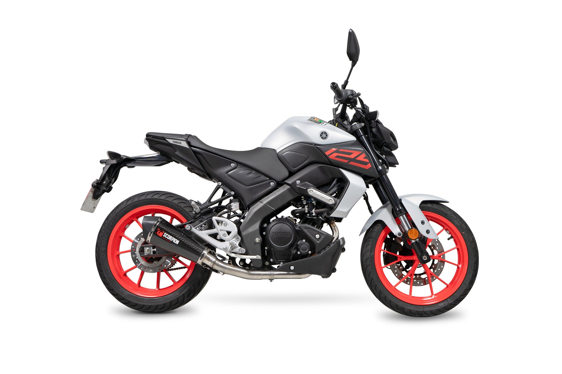 Yamaha MT-125 Euro 4 (2019–2020) Scorpion Exhaust Serket Taper Full System - Carbon Fibre