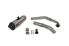 Yamaha MT-125 Euro 4 (2019–2020) Scorpion Exhaust Serket Taper Full System - Brushed Stainless