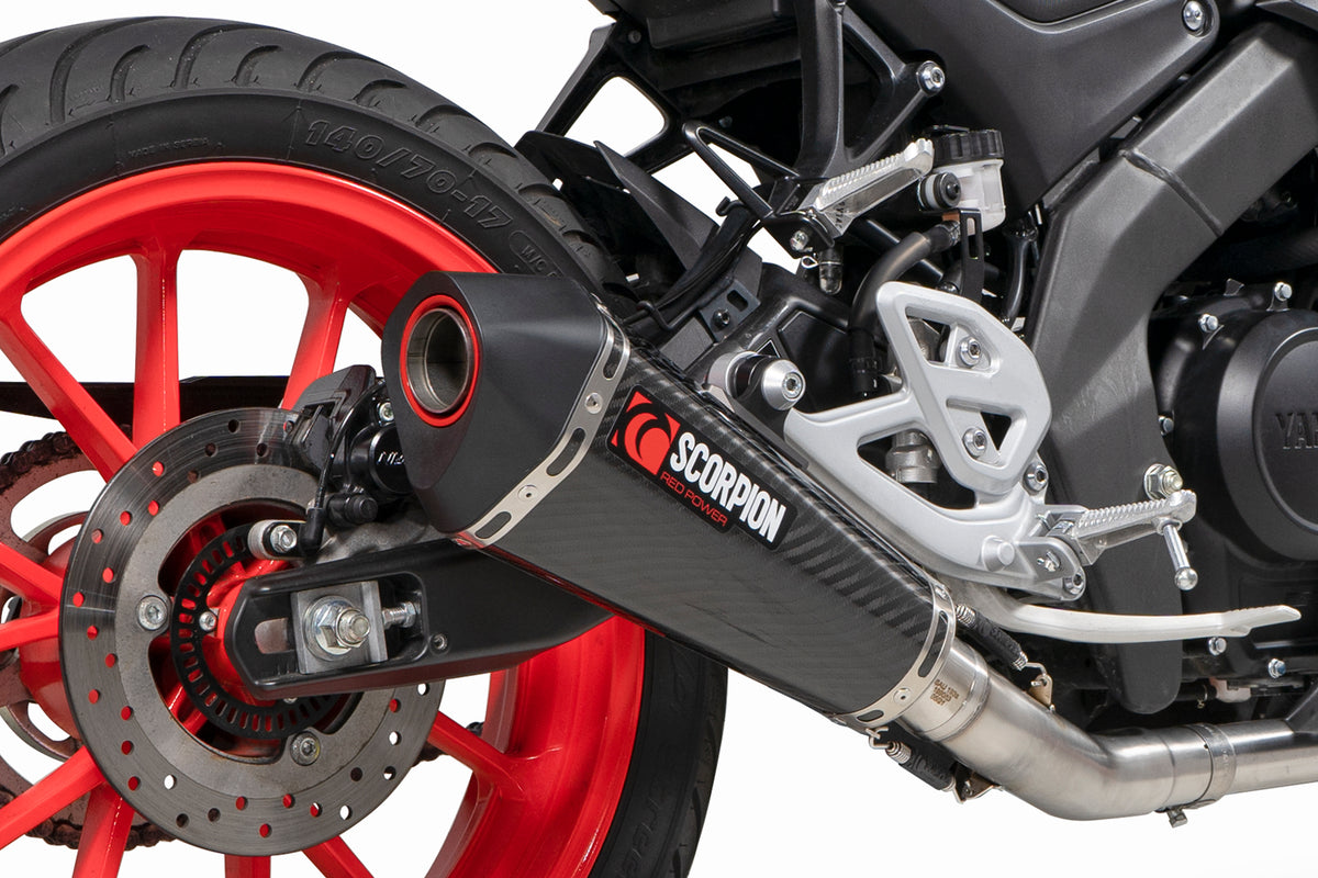Yamaha MT-125 Euro 5 (2021–2024) Scorpion Exhaust Serket Taper Full System - Carbon Fibre