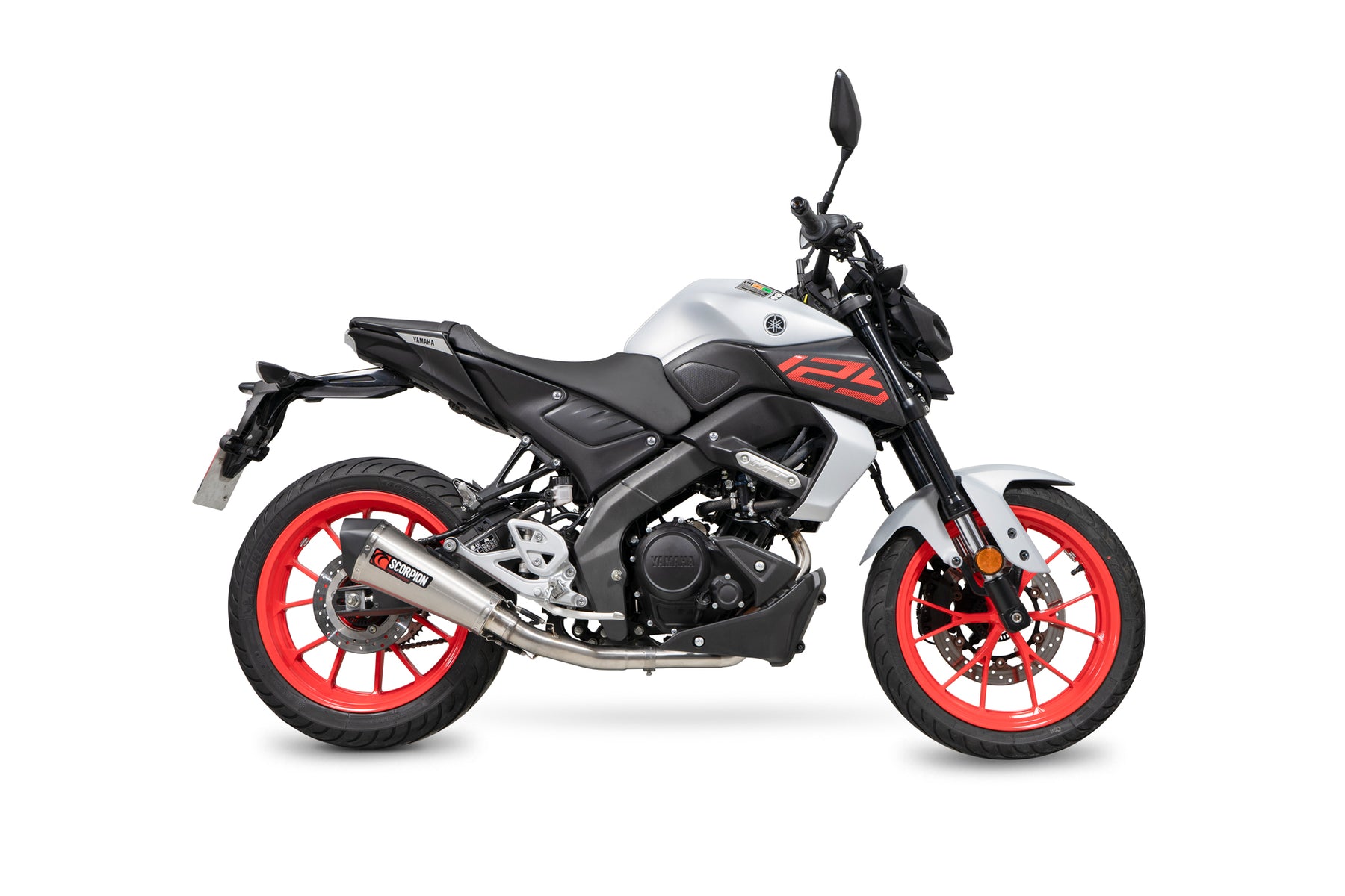 Yamaha MT-125 Euro 5 (2021–2024) Scorpion Exhaust Serket Taper Full System - Stainless Steel