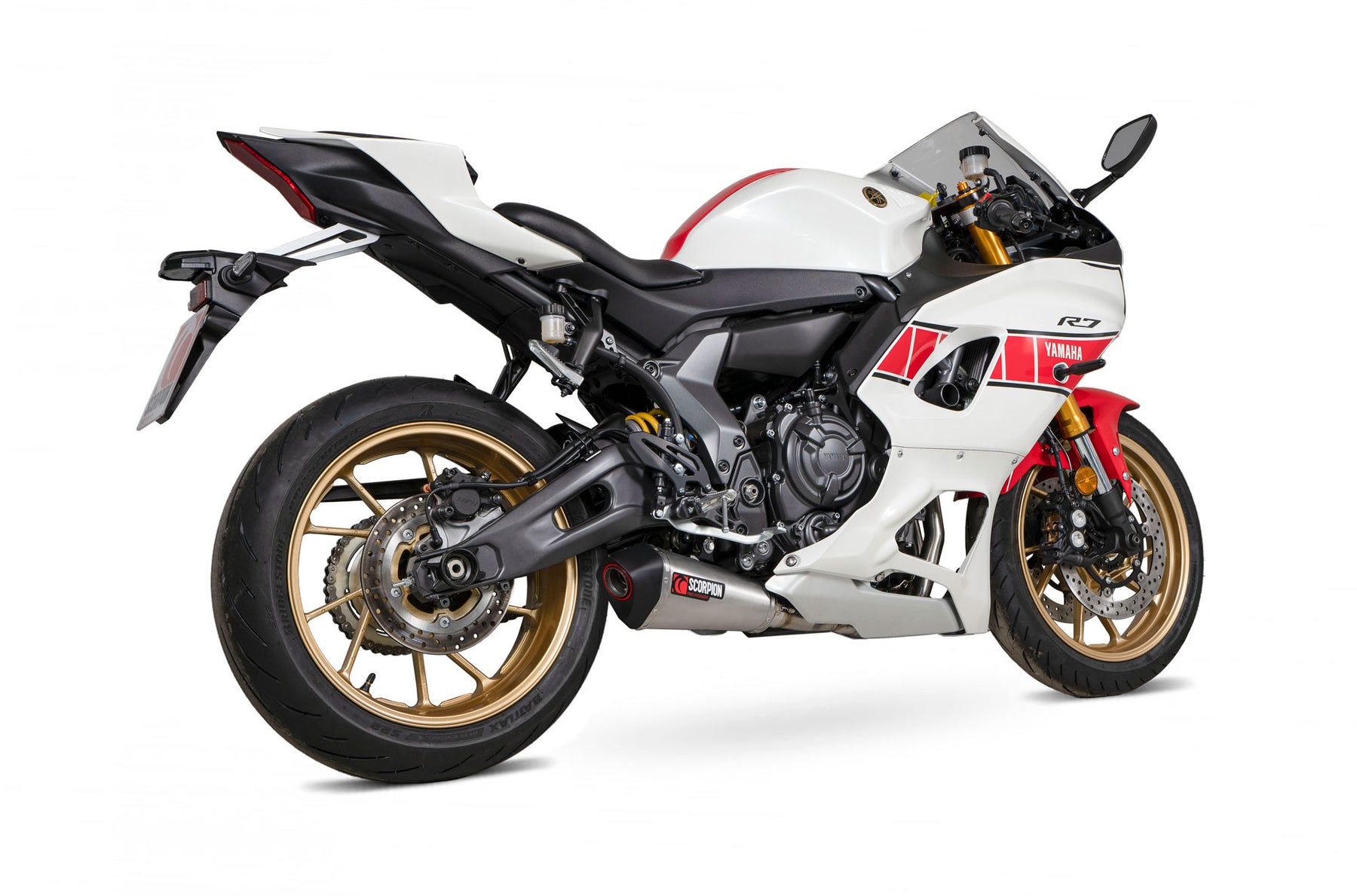 Yamaha YZF R7 (2021–2025) Scorpion Exhaust Serket Taper Full System - Brushed Stainless