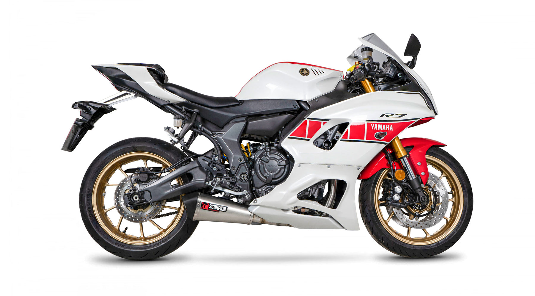 2025 R7 Side Graphics Yamaha YZF R7 (2021-2025) Scorpion Full System | Beedspeed