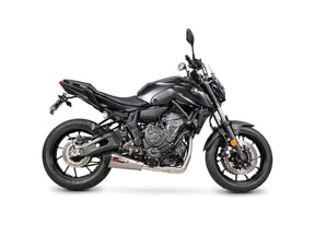 Yamaha MT-07 (2022–2024) Scorpion Exhaust Serket Taper Full System - Brushed Stainless
