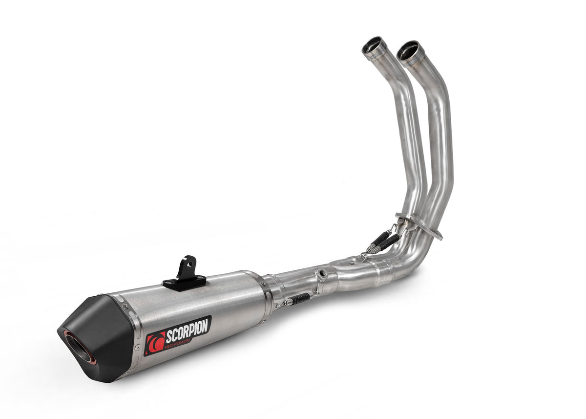 Yamaha XSR 700 (2021–2023) Scorpion Exhaust Serket Taper Full System - Brushed Stainless