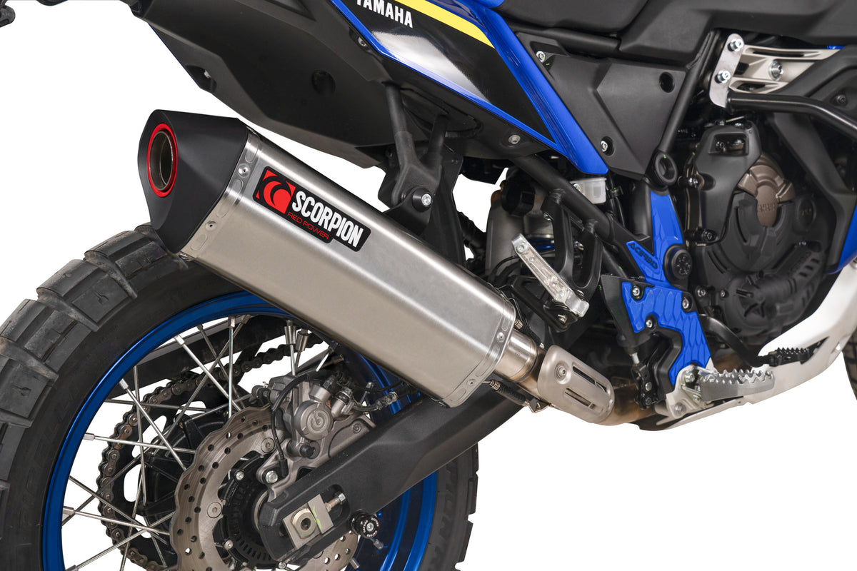 Yamaha Ténéré 700 World Raid (2022–2025) Scorpion Exhaust Serket Parallel Slip-on - Brushed Stainless