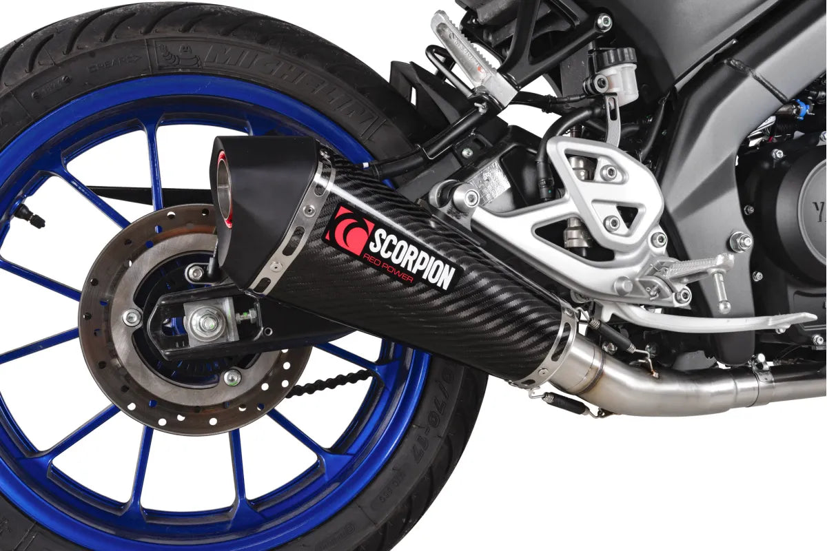 Yamaha MT-125 Euro 5+ (2024-2026) SCORPION Exhaust Serket Taper Full System – Carbon Fibre