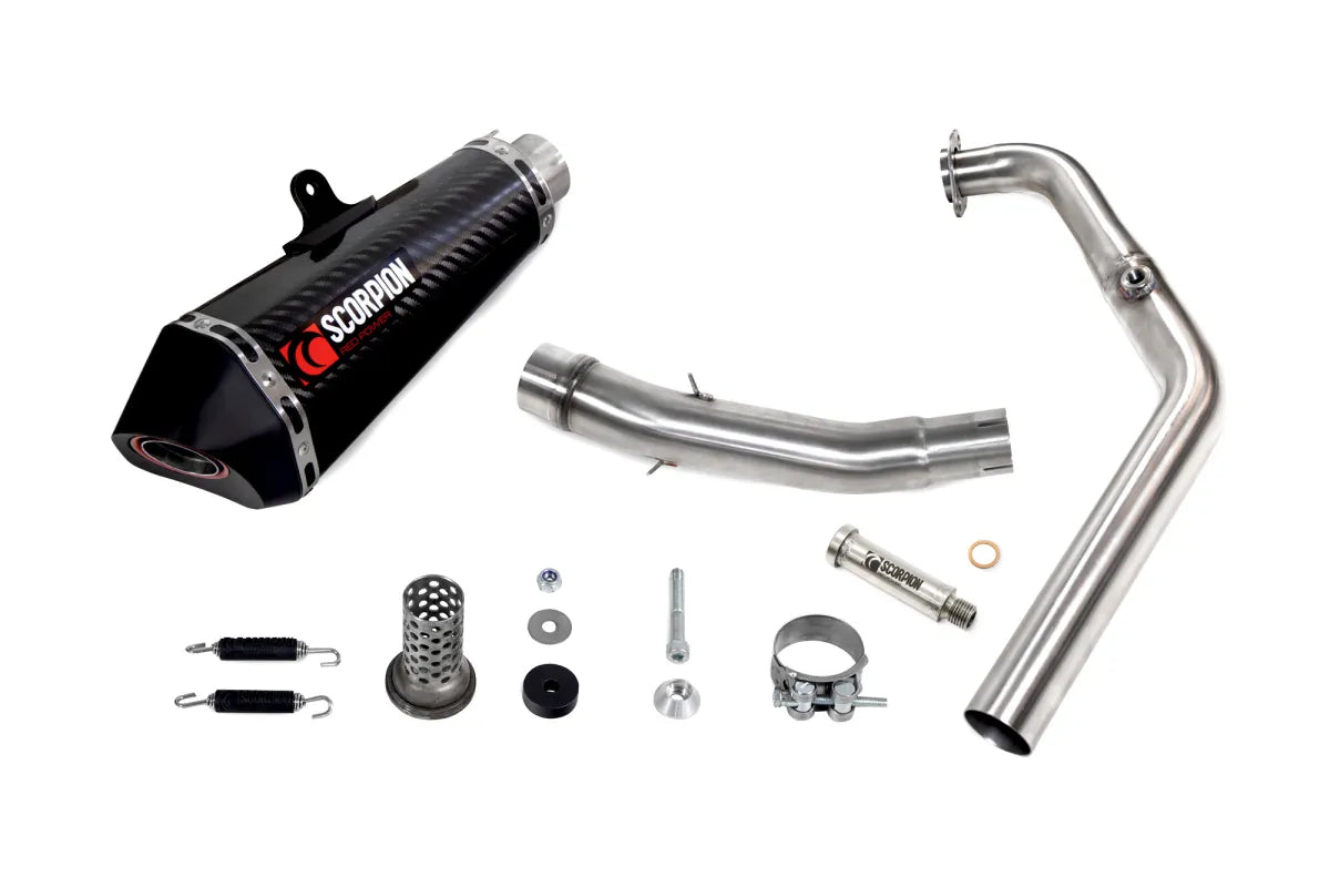 Yamaha MT-125 Euro 5+ (2024-2026) SCORPION Exhaust Serket Taper Full System – Carbon Fibre